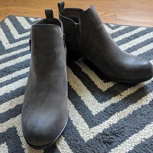 Grey ankle boots